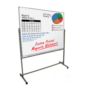 Mobile Fixed Printed Whiteboard on a Stand