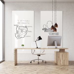 Enamel Frameless Designer Whiteboard