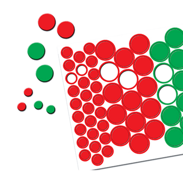 Magnetic Red & Green Circles