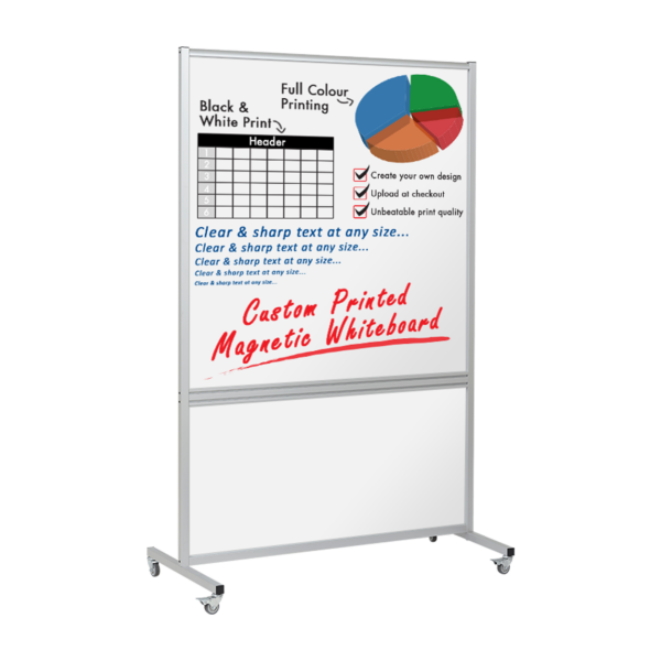 Magnetic Printed Whiteboard on Designer Stand