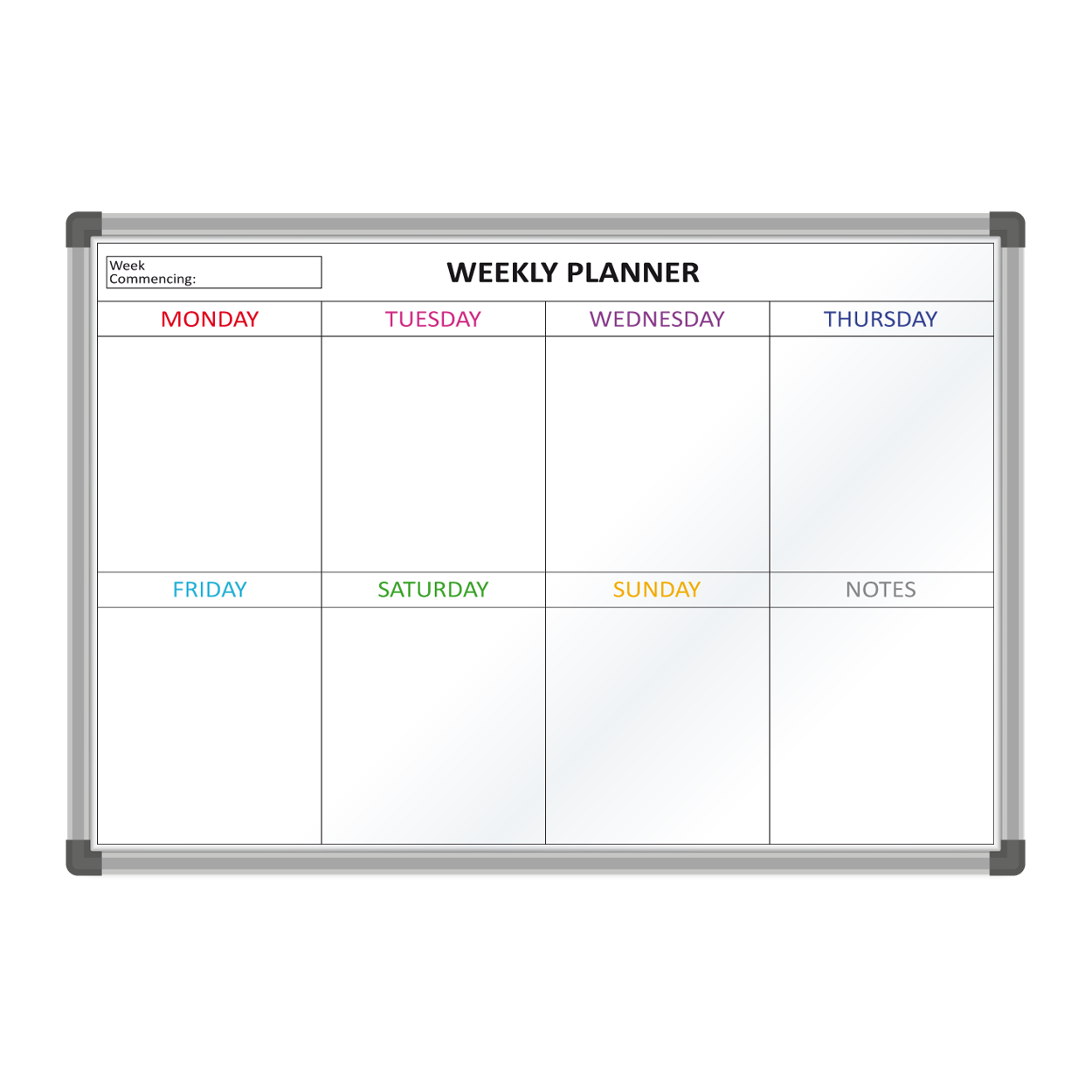 Weekly Planner Printed Whiteboards