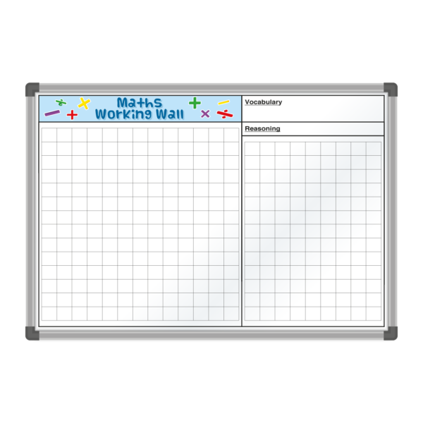 <div class="h4"><B>St Raphael's Classroom Maths Lesson Board</B></div><div class="caption-text">A maths printed whiteboard for St Raphael's School, featuring a grid / square table to help teach the students and enable interactive learning.</div>
