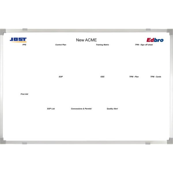 <div class="h4"><B>TPM Whiteboard</B></div><div class="caption-text">This printed whiteboard intends to display documents regarding TPM with the objective of maximising the efficiency of production processes.</div>