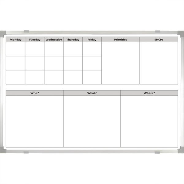 <div class="h4"><B>Wardley CE Primary Planning Board</B></div><div class="caption-text">A 120 x 90 cm magnetic dry wipe custom printed education whiteboard </div>