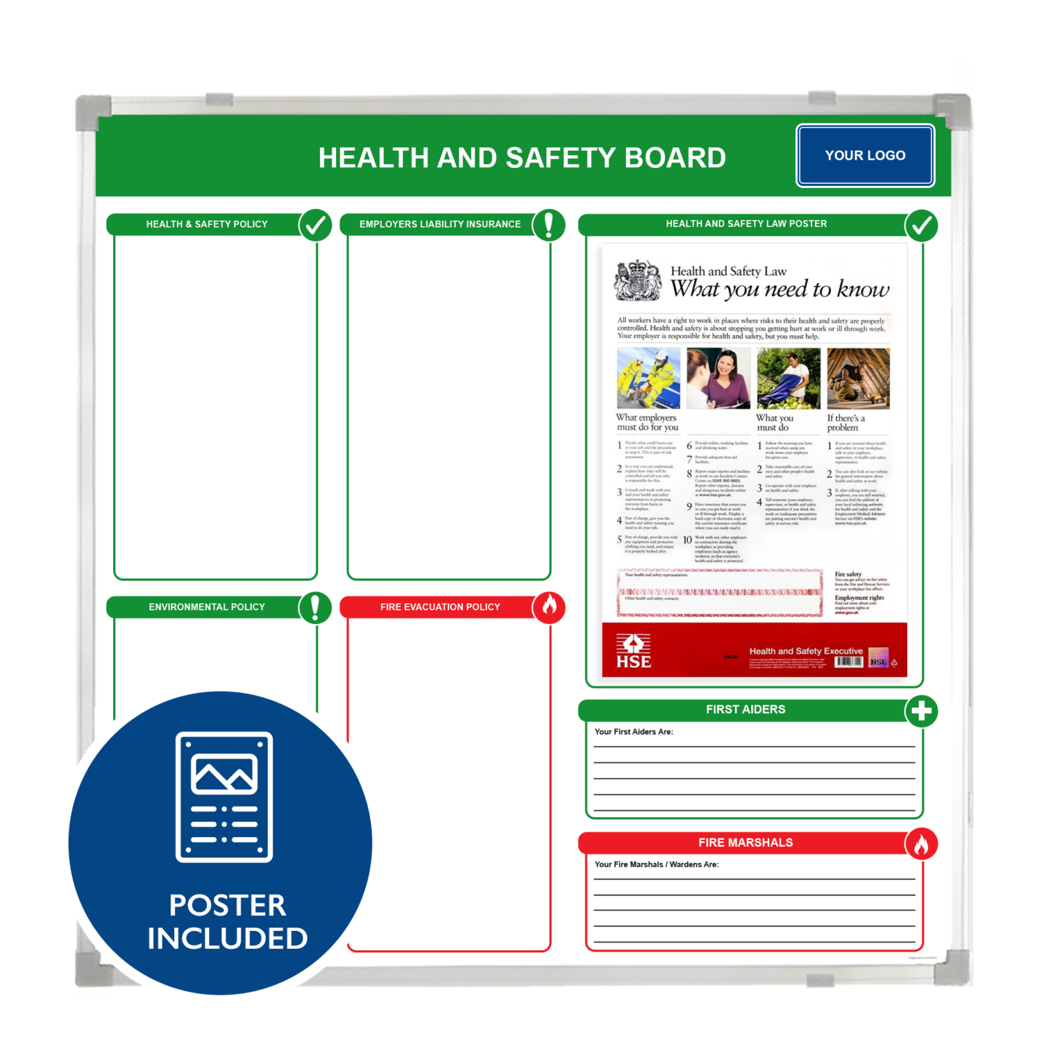 Health Safety Board 120 X 120 Cm