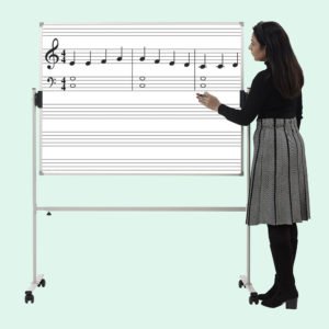 Music Staves Printed Whiteboard On Stand